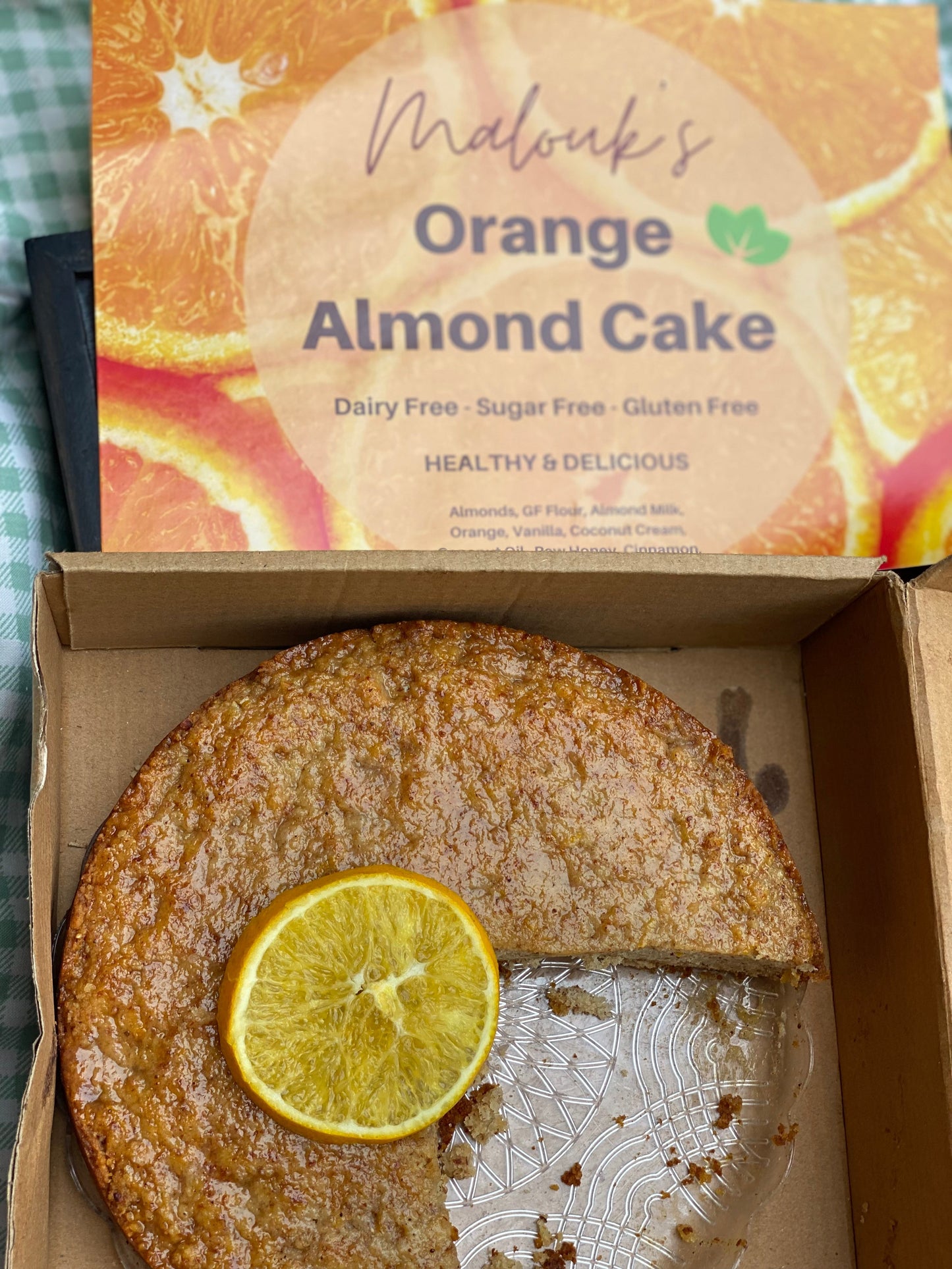 Orange almond cake (vegan friendly) 10-12 PCs