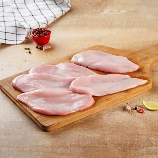 Chemical Free white chicken fillet Breast thin sliced (pane) 800g