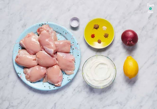Chemical Free white chicken cubes shish tawook from thighs (700g)