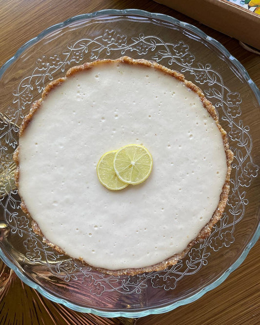 Lemon cheesecake tart (dairy free)(vegan friendly)