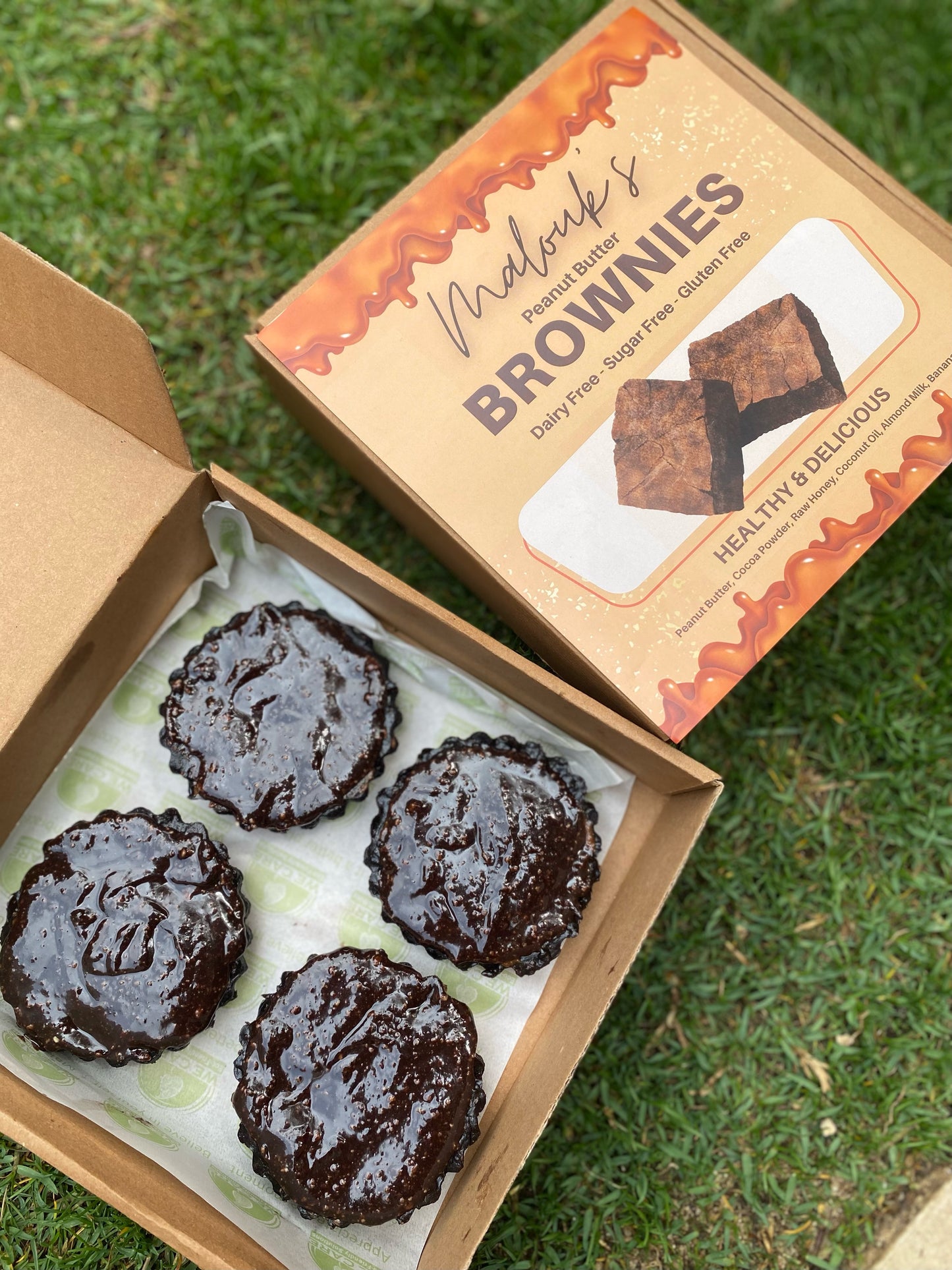 peanut butter Brownies Box (4pcs)(vegan friendly)