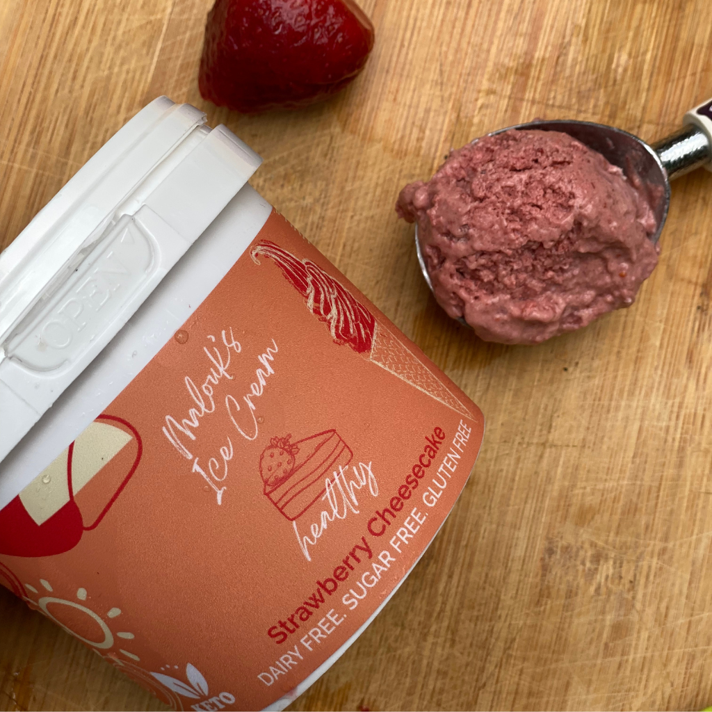 Keto ice cream Strawberry Cheesecake (300g)